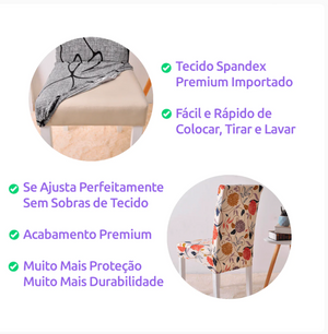 Capa de Cadeira Spandex - Harmonia Laranja